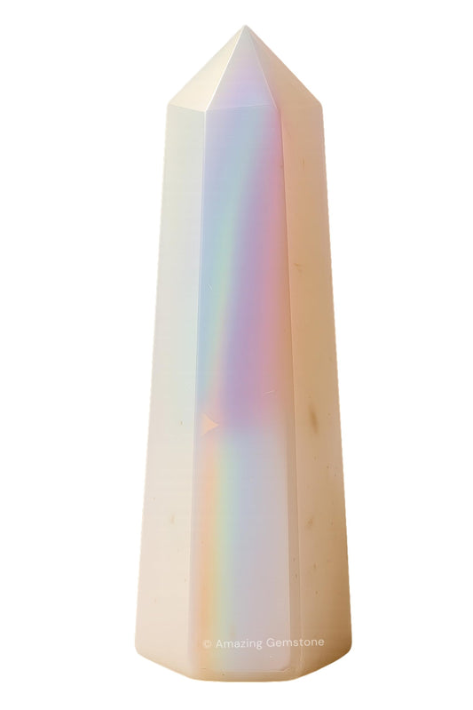 Amazing Gemstone Angel Aura Quartz Crystal Towers ~ Natural Healing Crystal Point Obelisk for Reiki Healing and Crystal Grid (3" to 4" INCH)