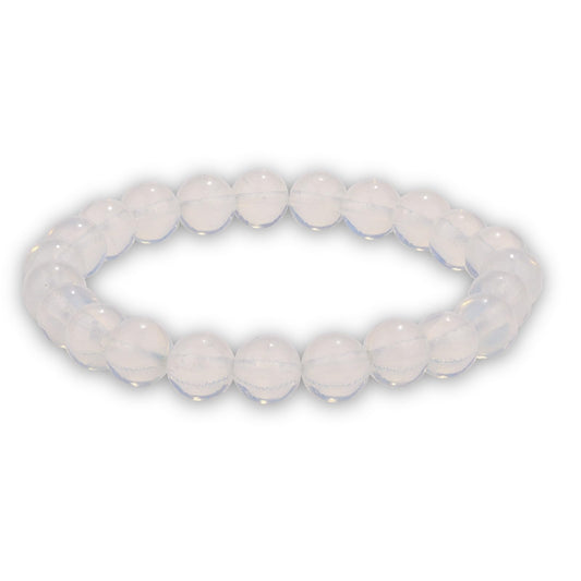 Crystal Vibe Inspiration Bracelet – Opal Beaded Bracelet for Creativity, Joy & Emotional Healing – Natural 8mm Gemstones for Women Men