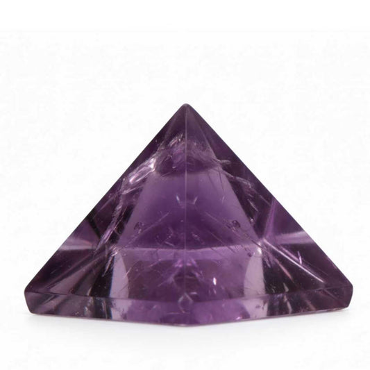 Hxswkk Amethyst 1.6" Orgone Pyramid for Positive Energy, Success, Healing - Reiki, Chakra, Anti-stress Handmade Spiritual Gift
