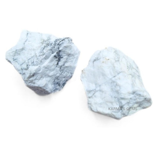 Crystals, Rocks, Jade, Crystals and Healing Stones, Witchcraft Supplies, Healing Crystals, Stones, Healing Stones, Rock Collection, Agate, Raw Stones (Howlite, 2 Pcs)