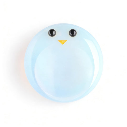 ZHIYUXI Opal Opalite Crystal Emotional Support Worry Stones for Anxiety Relief Items Stress Relief Gifts Encouragement Gifts Smile Worry Stones Calming Gifts Inspirational Gifts for Best Friend