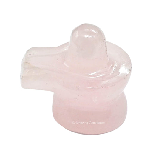 Amazing Gemstone Shiva Lingam Stone Rose Quartz Crystal - Shivling for Pooja, Home Office Room Decor Made of Healing Crystals and Healing Stones - Adiyogi Shiva Lingams