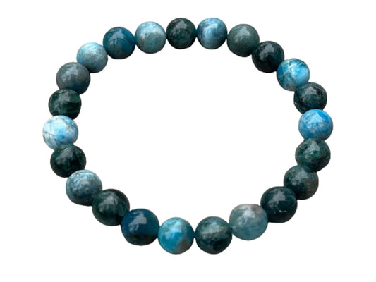 GAF TREASURES Apatite Crystal Bead Bracelet 8mm, Genuine Apatite Stretch Gemstone Bracelet, Healing Crystal Bracelet, Gift for Men & Women (1)