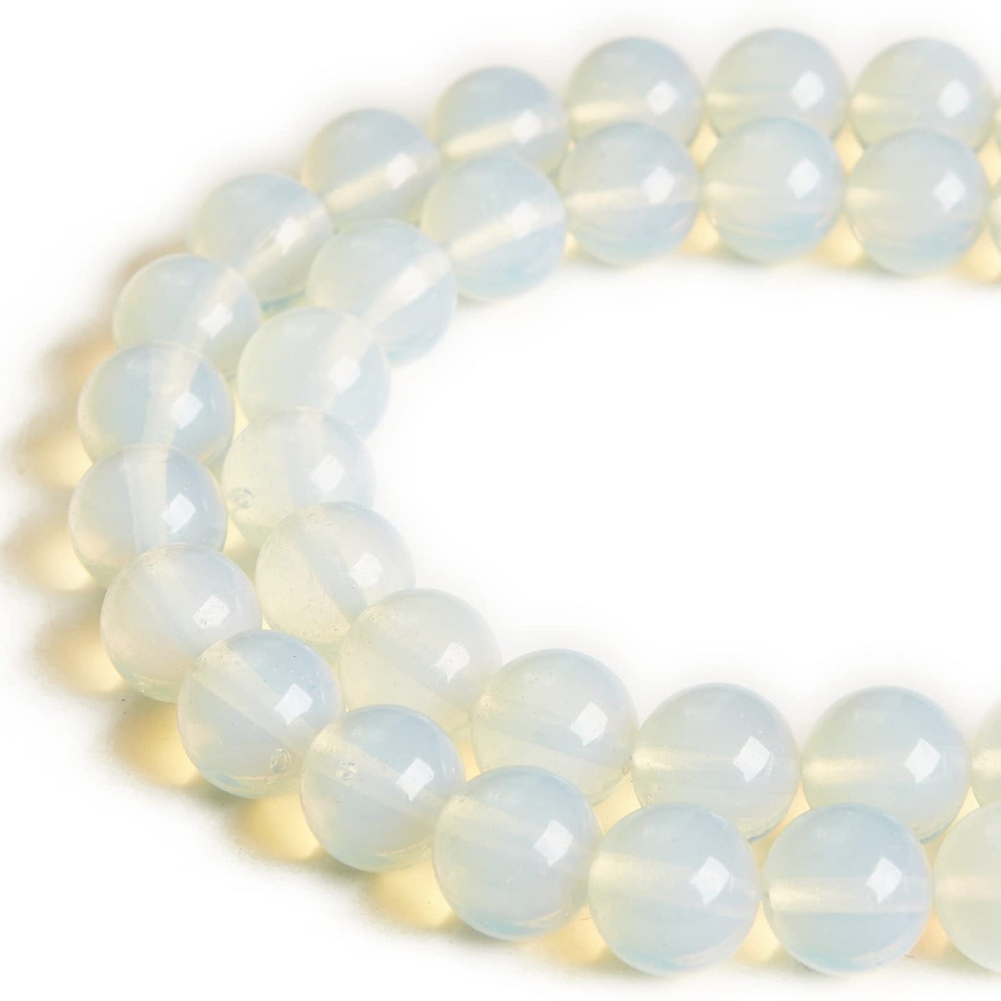 100pcs 10mm Opal Beads Natural Gemstone Beads Round Loose Beads for Jewelry Making