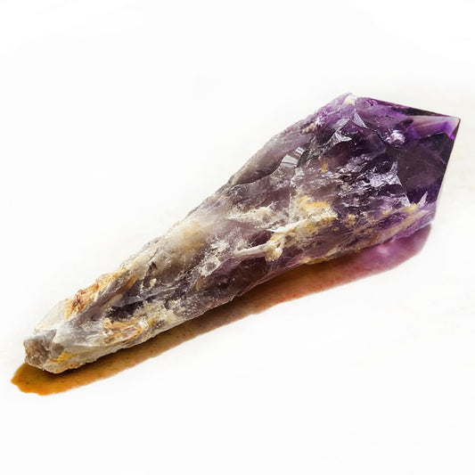 Natural Raw Amethyst Point Wand, Single Terminated Crystal Cluster Scepter, Hand Polished Healing Crystal Point, Positive Energy Gemstone, Reiki Meditation Spiritual Ornament,Home Decor & Crystal Gift
