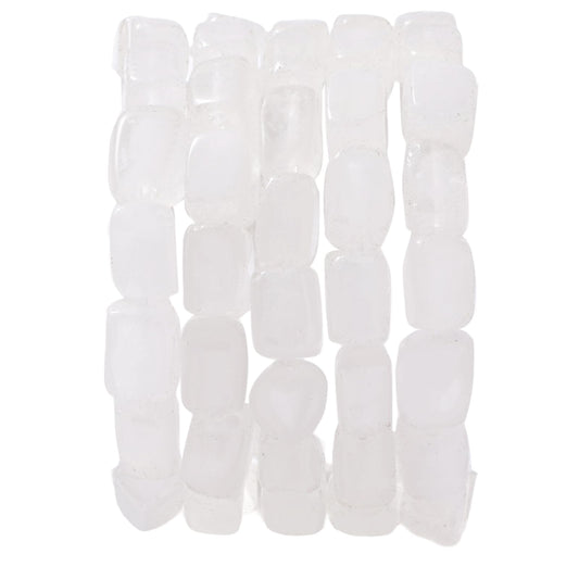 Natural Large White Crystal Cube Stone Beads 8x11mm 38cm/str Loose Semi Gemstone Stone Square Beads for Making Bracelets Necklace