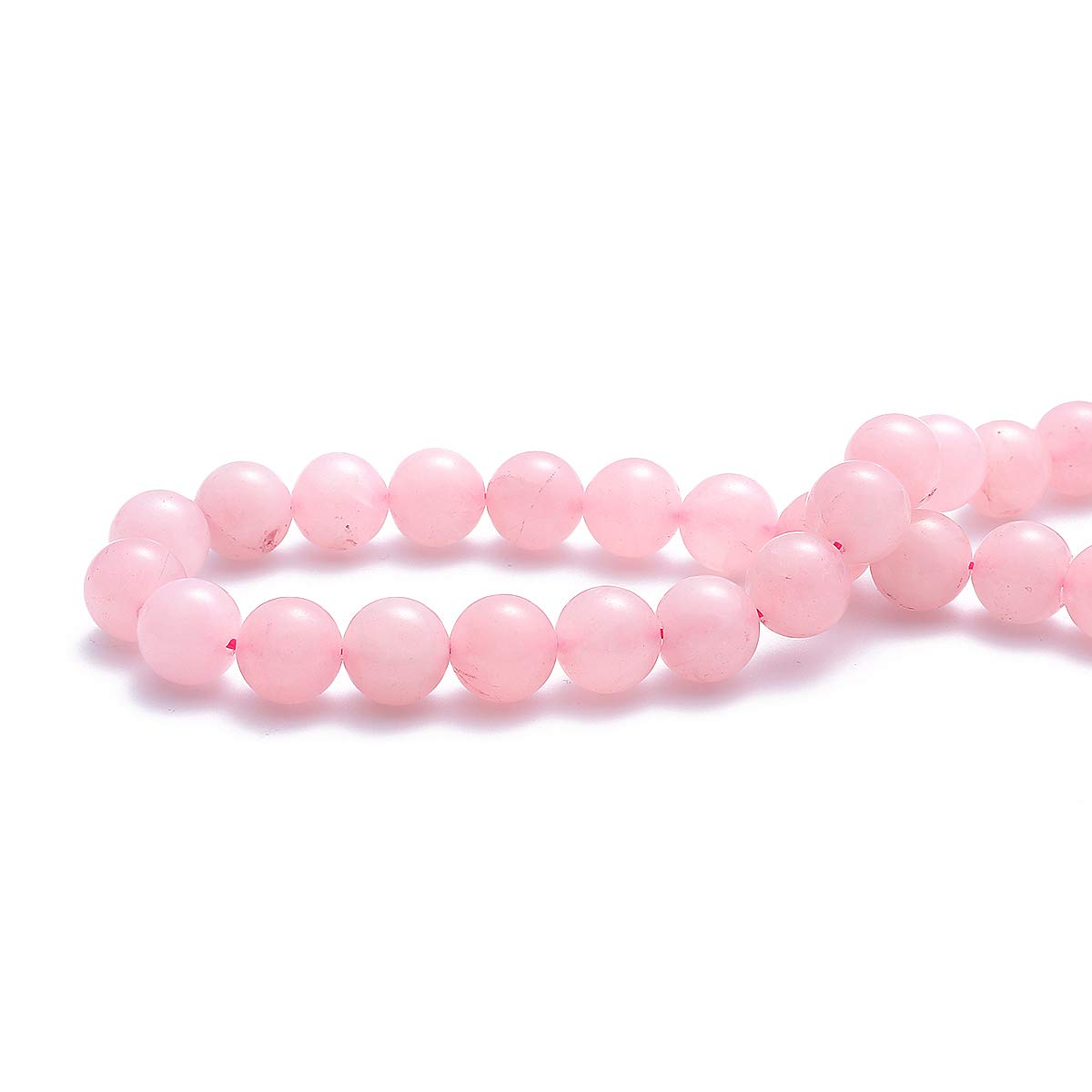 BEADIA Natural Rose Quartz Crystal Stone Round Loose Semi Gemstone Beads for Jewelry Making 6MM 61PCS
