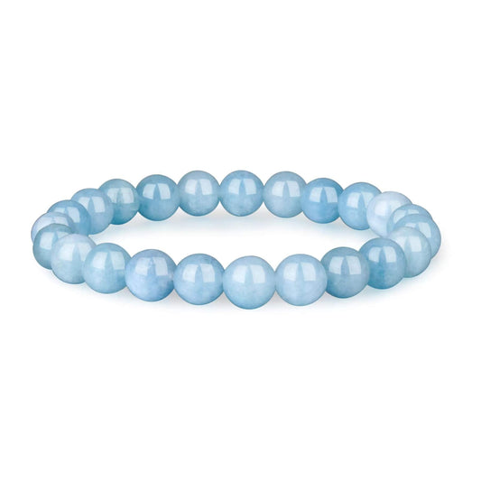 Crystal Vibe Natural Aquamarine Bracelet - Bring Positive Energy - Healing Stone Aquamarine Crystal Bracelet for Everlasting Joy