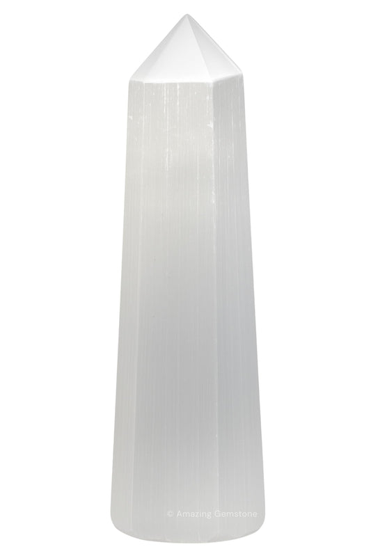 Amazing Gemstone Selenite Crystal Towers - Natural Healing Crystal Point Obelisk for Reiki Healing and Crystal Grid (2" to 3" INCH)