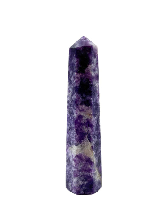 WholesaleGemShop 3 Inch (70 mm) Lepidolite Gemstones Obelisk Tower Jumbo Facet Aura Rock Crystal Natural Polished Earth Wand Spirit