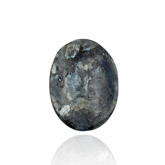 GEMSCITE Larvikite Thumb Worry Stones Metaphysical Gemstone Crystal Healing Reiki Men Women Gift Feng Shui Positive Energy Love Wellness Palm Stones Wicca Powerful