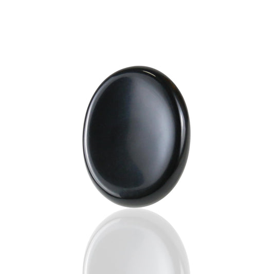 Namzi Black Obsidian Crystal Rock Worry Stones for Kids, Oval Palm Stone, Thumb Stone, Crystals and Healing Stones Quartz Bulk for Wicca, Reiki, Healing Energy, Chakra Stones, Witchcraft Supplies(1PCS