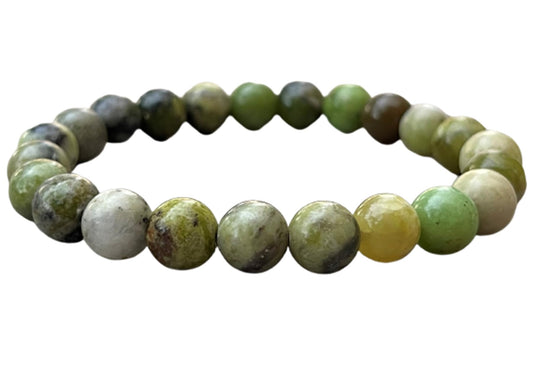 GAF TREASURES Chrysoprase Crystal Bead Bracelet 8mm, Genuine Chrysoprase Stretch Gemstone Bracelet, Healing Crystal Bracelet, Gift for Men & Women (1)