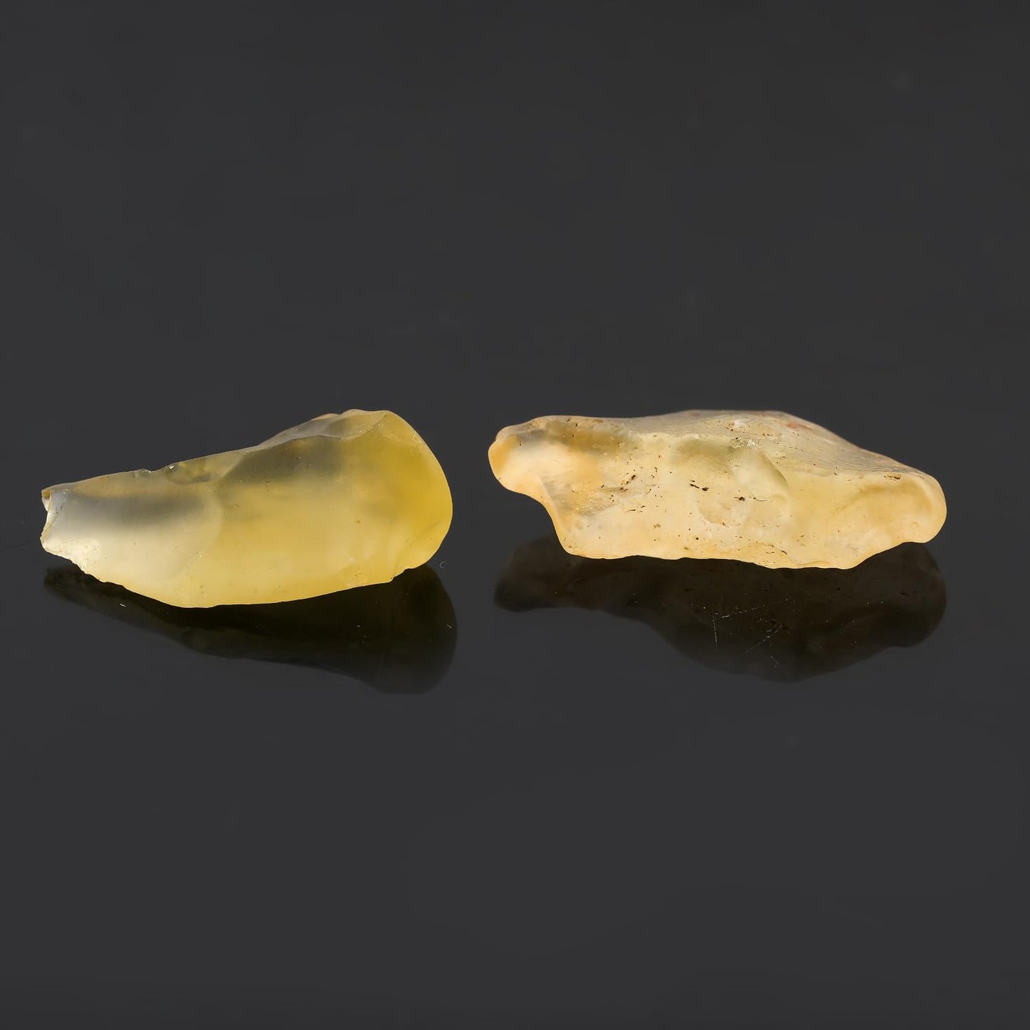 ColouredRocks (18-24mm) 2pcs Libyan Desert Glass, Raw Golden Tektite Crystals, Loose Gemstone, Wholesale Rough, Jewelry Making Supply, Chakra Healing Stones, DIY Craft, Gem Collection (7.5gm)