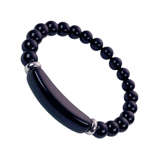 EDEN'S CALL 8mm Healing Crystal Beads Stretch Bracelet Handmade Good Luck Energy Chakra Stone Beaded Bangle, Black Obsidian