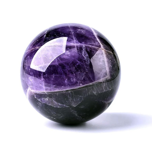 4-5cm/1.57-1.96inch Natural Amethyst Sphere Crystal Ball Hand Polished Decorative Sphere Healing Crystals Ball Healing Stone Crafts Fengshui Home Decoration Collect Gifts (40-50mm, Amethyst)