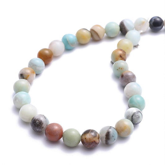 BEADIA Natural Amazonite Jade Stone Round Loose Semi Gemstone Beads for Jewelry Making 4MM 89PCS