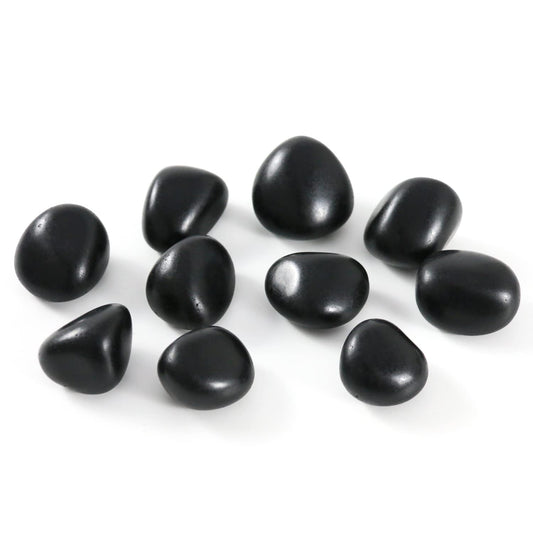 Namzi Natural Black Obsidian Crystal Stone, Black Stones Bulk, Crystals and Healing Stones, Tumbled Polished Stones for Decoration, Wicca, Reiki, Witchcraft Supplies, Chakra and Energy(10 Pcs)