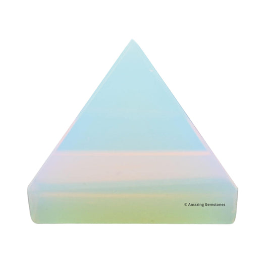 Amazing Gemstone Opalite Pyramid Crystal Healing Stones - 1" Great Pyramid Figurine of Natural Stone Pyramid for Meditation, Reiki, Chakra Balancing and Crystal Pyramids Grid