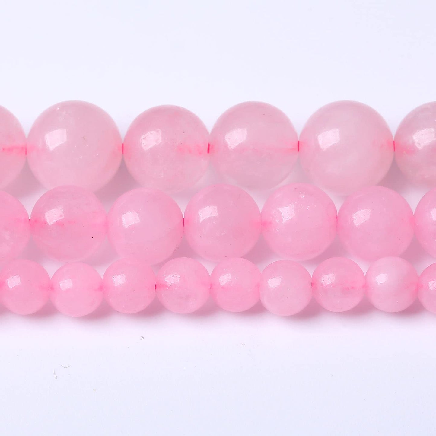 32PCS 12MM Beads Natural Rosestone Pink Crystal Quartz Gemstones for Jewelry Making DIY 15Inches