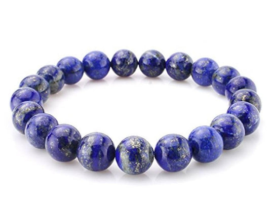 Adabele Real Natural Blue Lapis Lazuli Gemstone Beaded Bracelet 7.5 inch Stretch Chakra Healing Crystal Stone Jewelry Women Mom Gift GB8-B20