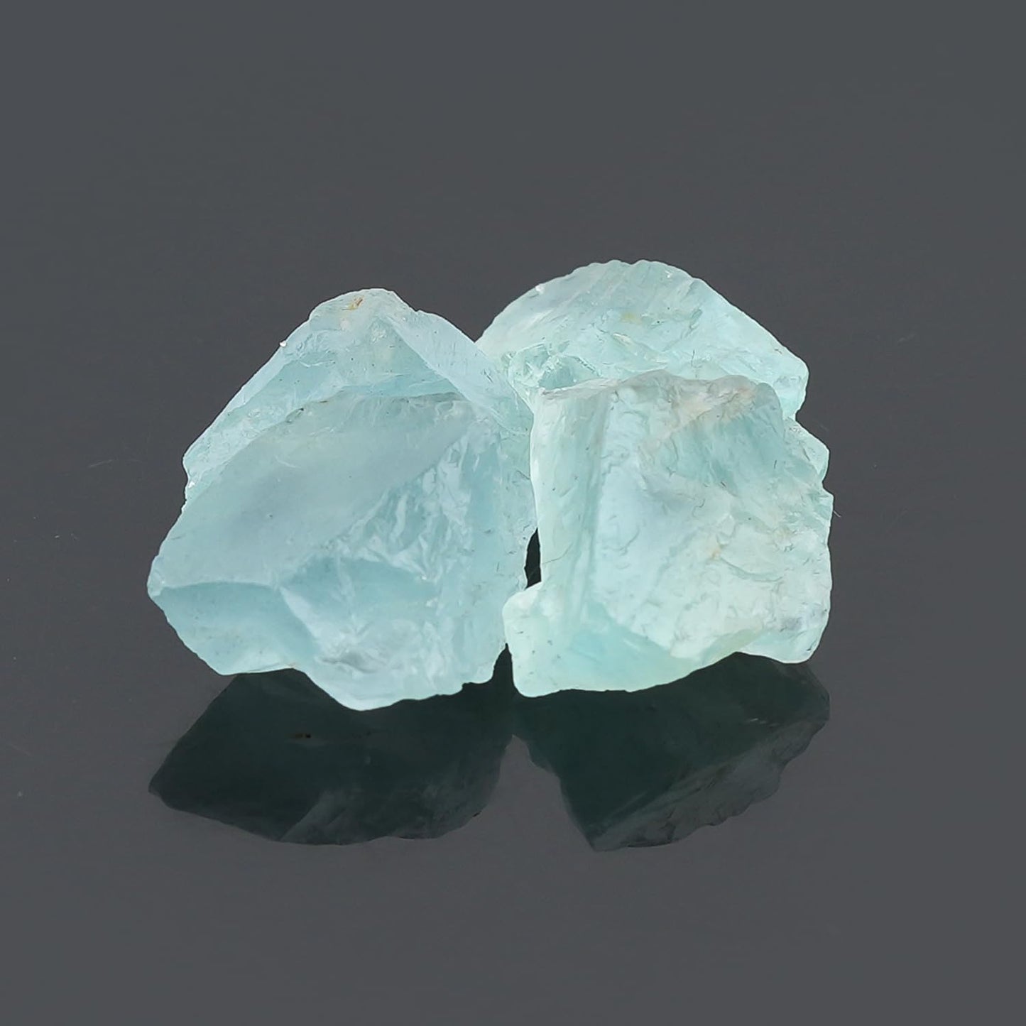 ColouredRocks (4 pcs. A+ AQUAMARINE Crystals, Raw Stones, Rough Gemstones, Jewelry Making Supply, Cabbing, Polishing, Cutting, DIY, Crafts (12-16 mm.)