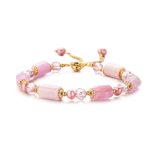 BELLA-Bee Healing Crystal Bracelets for Women Adjustable Rainbow Crystals Amethyst Tourmaline Natural Stone Beaded Bracelets for Women Spiritual Jewelry for Wishes, Protection and Anxiety Relief with Meaning Card (The Sanctuary of A Clear Mind)