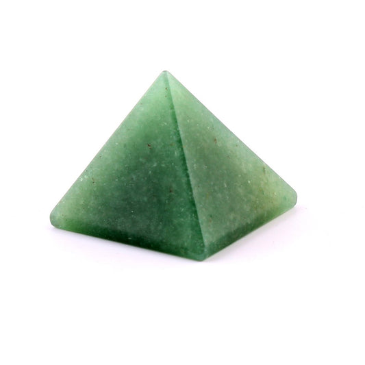 YWG Stone Green aventurine 1.5inch Natural Pyramid Carved Chakra Healing Crystal Reiki Stone Top Quality Gemstone Radiation Deflection Home Decor Gift Decoration Crafts (Green aventurine)