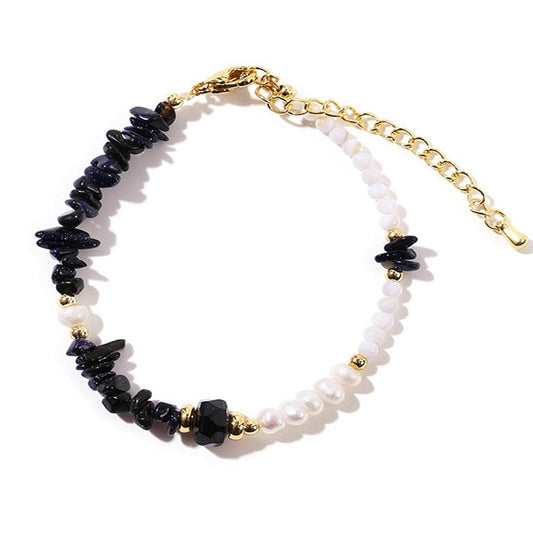 Bracelets for Women Dainty Gold Boho Beaded Bracelets Gifts for Women Mom Lover Friends Colorful Stone Pearl Jewelry Bracelet Trendy Fashion