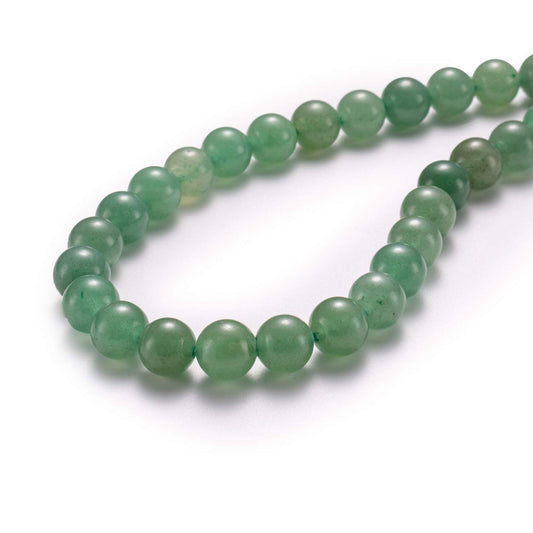 BEADIA Natural Green Aventurine Jade Stone Round Loose Semi Gemstone Beads for Jewelry Making 10MM 38PCS