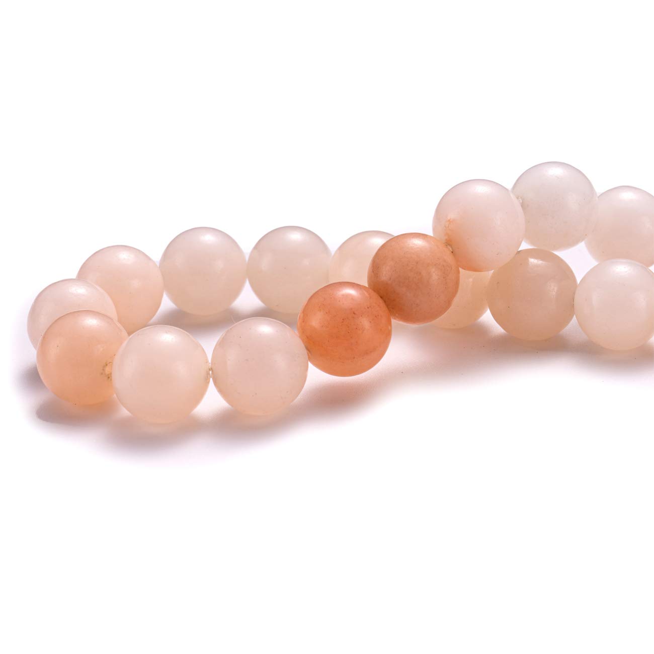 BEADIA Natural Pink Aventurine Jade Stone Round Loose Semi Gemstone Beads for Jewelry Making 10MM 38PCS
