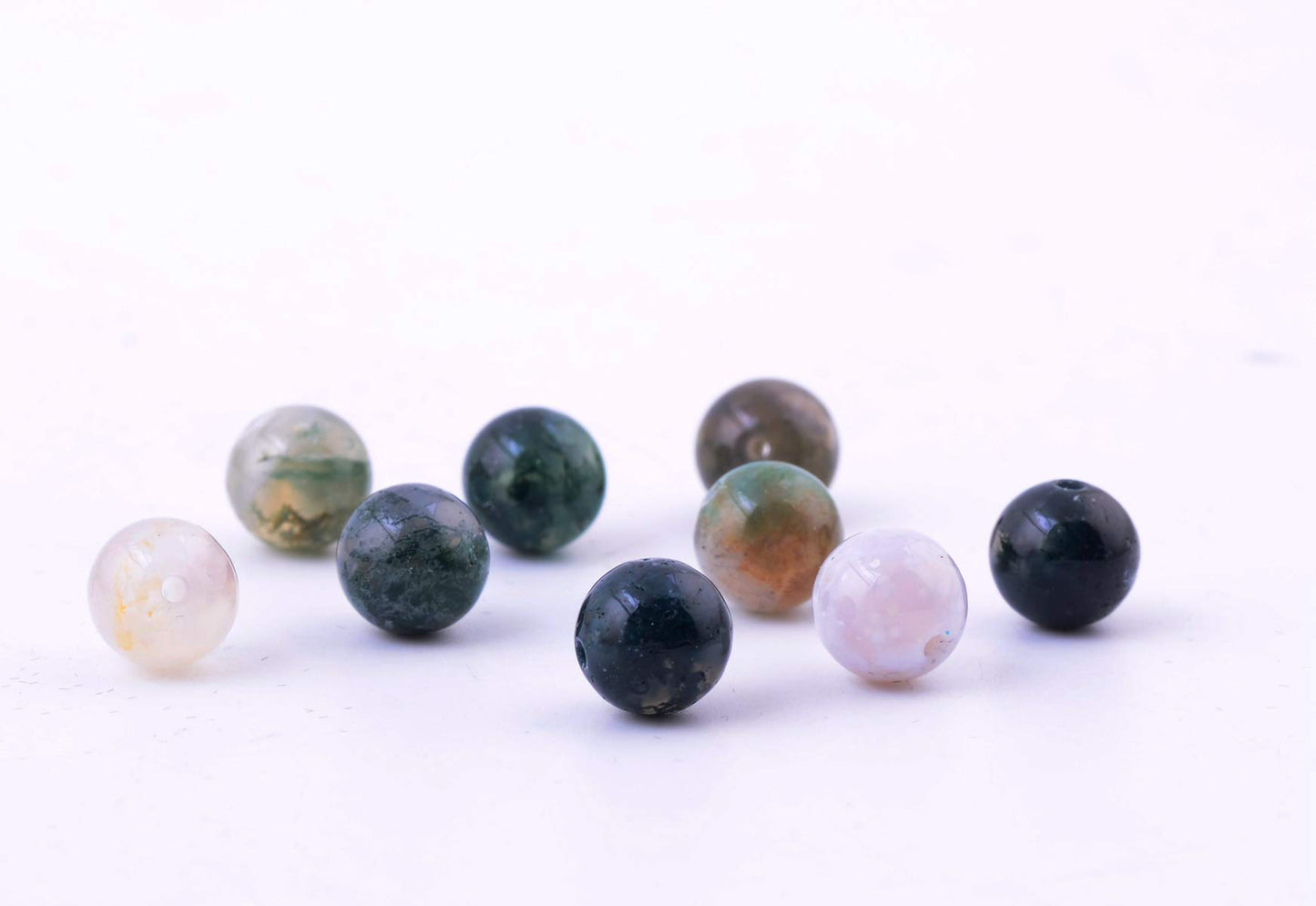Natural Stone Beads 100pcs 6mm India Agate Round Genuine Real Stone Beading Loose Gemstone Hole Size 1mm DIY Smooth Beads for Bracelet Necklace Earrings Jewelry Making (India Agate, 6mm)