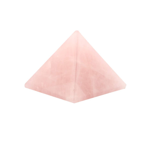 YWG Stone 1.5" Natural Rose Quartz Pyramid Chakra Healing Crystal Reiki Stone Gemstone Radiation Deflection Home Decor Gift Decoration Crafts
