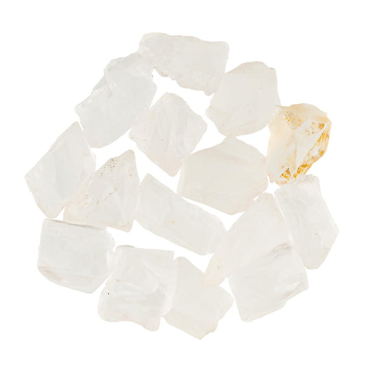 ColouredRocks 100 carats White Amethyst Crystals, Raw Stones, Rough Gemstones, Jewelry Making Supply, Cabbing, Polishing, Cutting, DIY, Crafts (12-15pcs) (10-15mm)