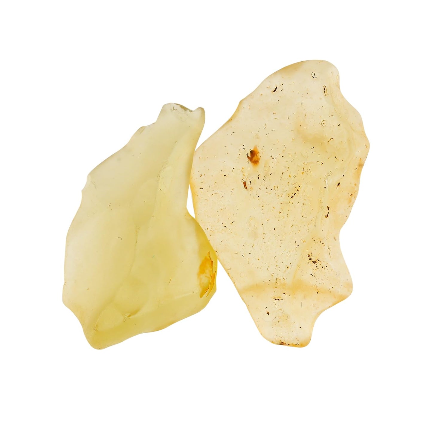 ColouredRocks (18-24mm) 2pcs Libyan Desert Glass, Raw Golden Tektite Crystals, Loose Gemstone, Wholesale Rough, Jewelry Making Supply, Chakra Healing Stones, DIY Craft, Gem Collection (7.5gm)