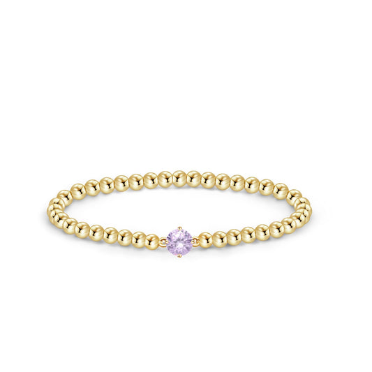 Free bird June Birthstone Bracelets for WomenTrendy Dainty 14K Gold Plated Alexandrite Bracelet Non Tarnish Stackable Friendship Bracelets Jewelry Gifts for Best Friend
