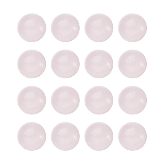 Fashewelry 50Pcs Natural Rose Quartz Cabochon Stone Half Round Beads 6mm Tiny Flat Back Gemstone Chakra Healing Crystal Cover Cabs for Jewelry Making