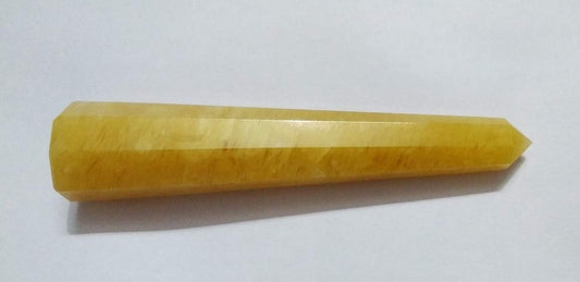 WholesaleGemShop Yellow Aventurine 3 Inch Gemstones Obelisk Tower Jumbo Facet Aura Rock Crystal Natural Polished Earth Wand Spirit