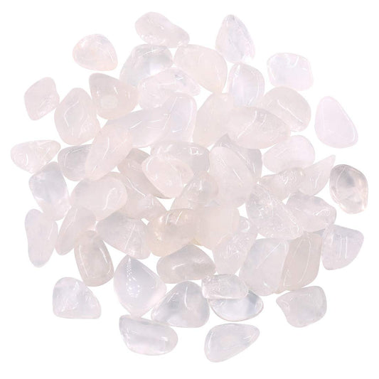 Hilitchi 1lb Bulk Large Natural Tumbled Polished Brazilian Stones Gemstone Healing Crystals Quartz for Wicca, Reiki, and Energy Crystal Healing (Rock Crystal (B))