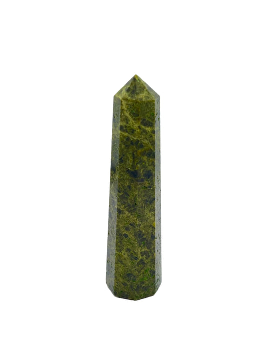 Green Tourmaline 3 Inch Gemstones Obelisk Tower Jumbo Facet Aura Rock Crystal Natural Polished Earth Wand Spirit