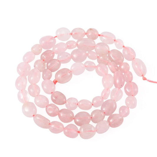 Fashewelry 43Pcs Irregular Natural Rose Quartz Beads Nugget Tumbled Chakra Gemstone Beads Crystal Healing Drilled Loose Beads 9-11x8-9mm for Earring Bracelet Necklace Jewelry Making