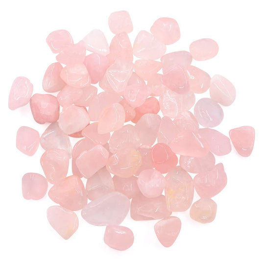 Hilitchi 1lb Bulk Large Natural Tumbled Polished Brazilian Stones Gemstone Healing Crystals Quartz for Wicca, Reiki, and Energy Crystal Healing (Rose Quartz about 1lb/450g/16oz/bag)