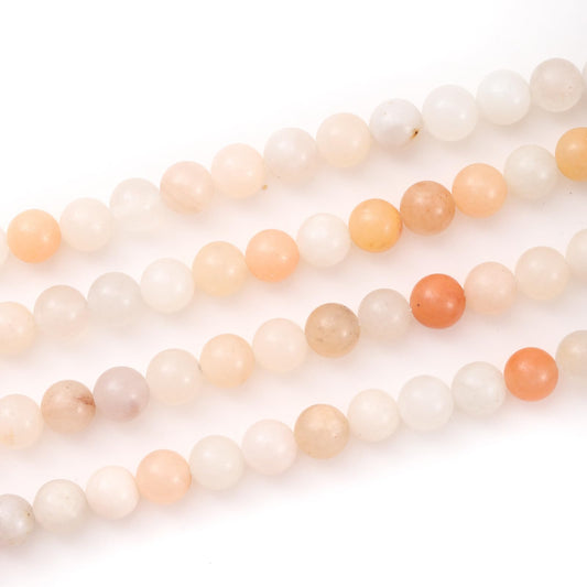 6mm 60pcs DIY Natural Pink Aventurine Stone Beads Round Healing Crystal Gemstone Loose Beads for Jewelry Making Handmade Bracelet Necklace