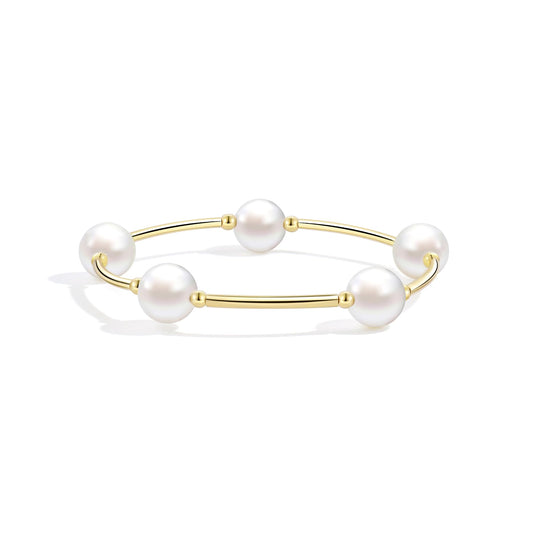 Elegance 11 designs Blessing Bracelet 10mm Crystal White Pearl Bracelet Dainty Gold Tube For Women Simple Bridal Gifts For Friends And Loved