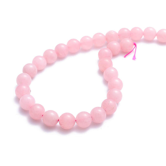 BEADIA Natural Rose Quartz Crystal Stone Round Loose Semi Gemstone Beads for Jewelry Making 12MM 32PCS