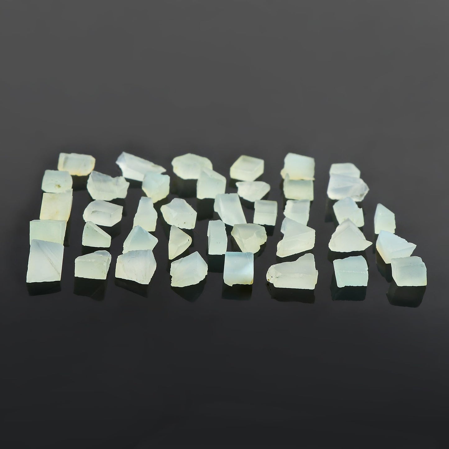 CRYSTALINES 100cts Wholesale Natural Raw Aqua Chalcedony Gemstone, Untreated Rough Stone, Bulk Loose Supplies, DIY Jewelry Making, Chakra Healing Crystals, Wire Wrap, Gem Collection, 35 to 40pcs