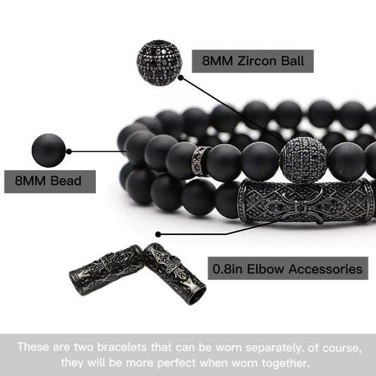 GDLKPYHS Blak Obsidian Bracelet, Handmade Beaded Bracelet 8MM Crystal Beads,Adjustable Stretch Bracelets,Protection Bracelet,Bring Good Luck, Prosperity and Happiness, Men's and Women's Gifts