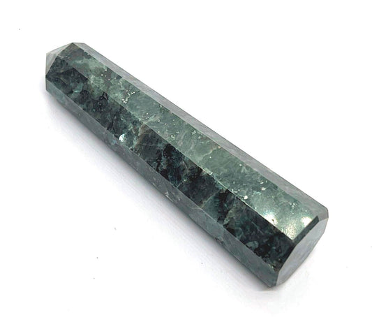 WholesaleGemShop 3 Inch Gemstones LARVIKITE Obelisk Tower Jumbo Facet Aura Rock Crystal Natural Polished Earth Wand Spirit