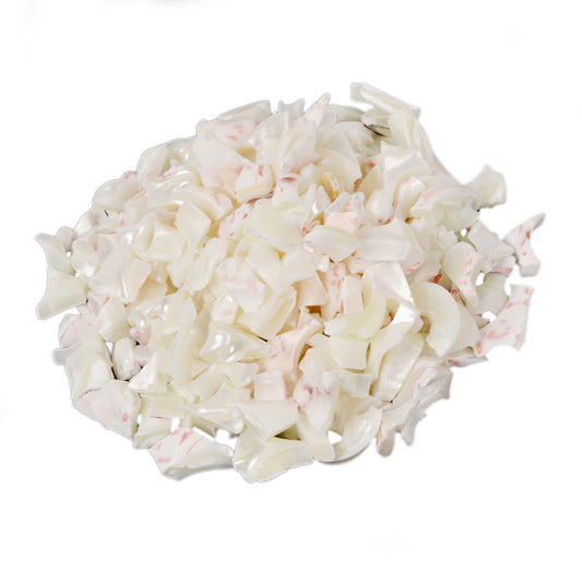 White Shell Chips Crushed Tumbled Stone Crystal Healing Embellishments 100 grams