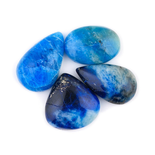 ColouredRocks (4 pcs. A++ COPPER AFGHANITE, Mix Shape, Natural Cabochon Crystals, Loose Gemstone, Wholesale Polished Supply, Jewelry Making, DIY Craft, Gem Collection (14-18 mm free size)